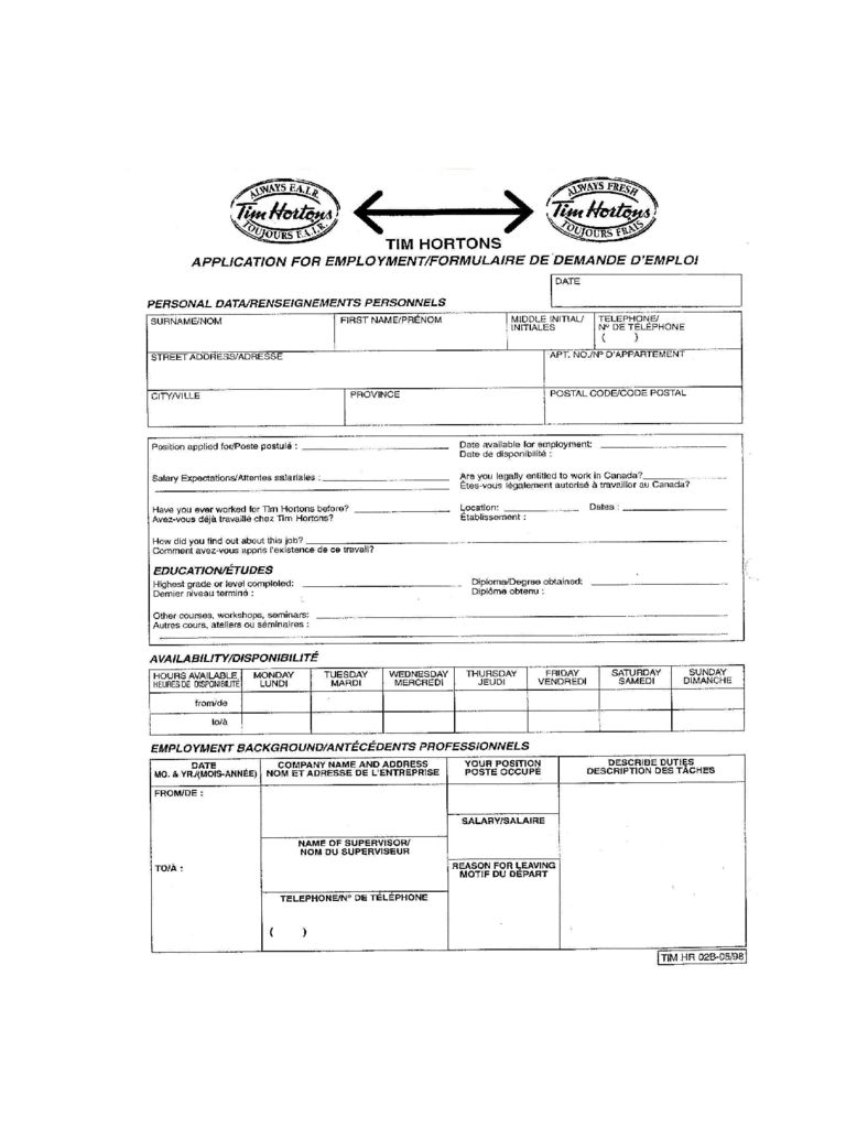 2023 Job Application Form Fillable Printable PDF Forms Handypdf