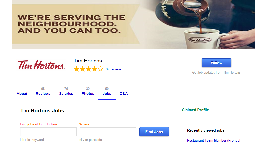 CommonSpace Investigation Forces Retreat From Tim Hortons On 5 Job Ads 