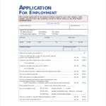 FREE 10 Sample Employment Application Forms In PDF