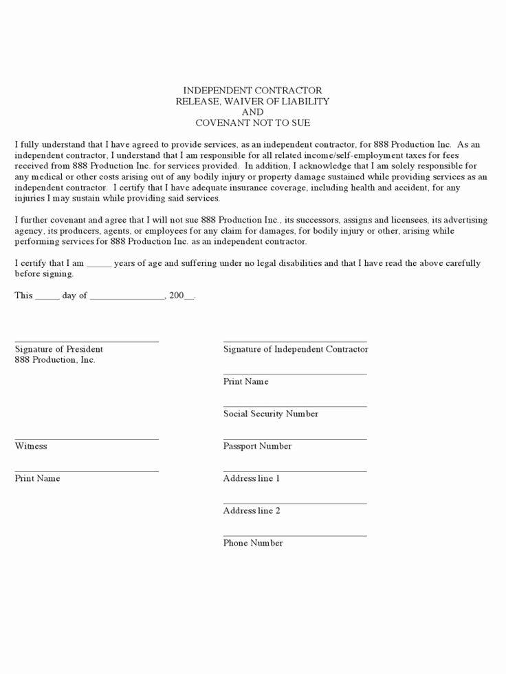 Free Liability Release Form Template New General Waiver Liability Form