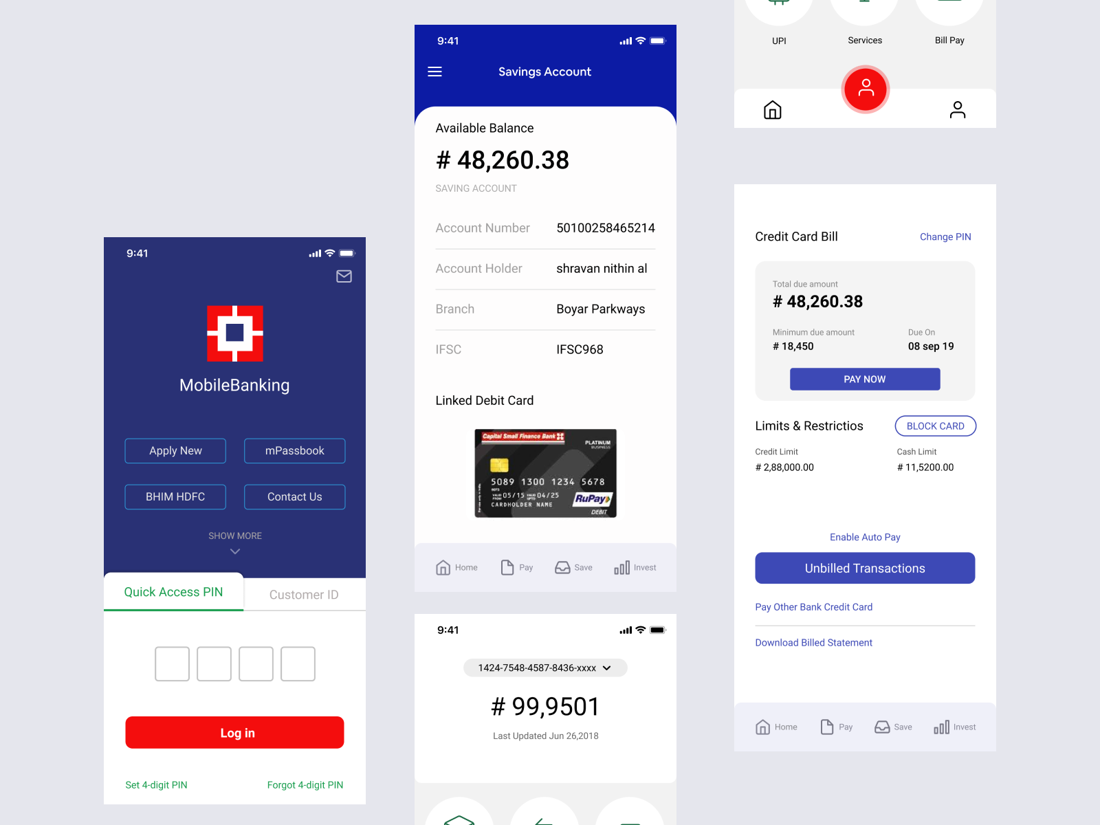 HDFC Bank App Redesign By Shobana On Dribbble