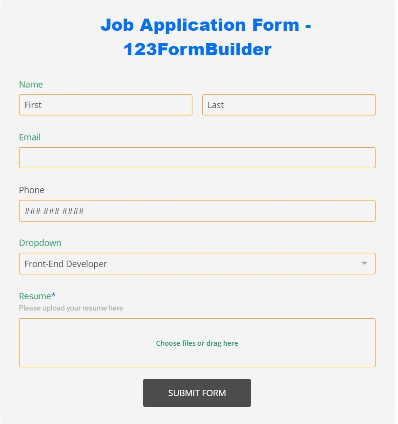 How To Create A Job Application Form Online 123FormBuilder Blog