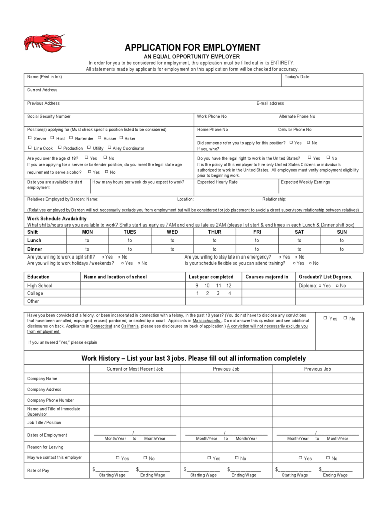 Jack In The Box Application Pdf