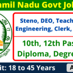 Latest TN Govt Jobs 2022 Tamil Nadu Vacancy At Tn gov in