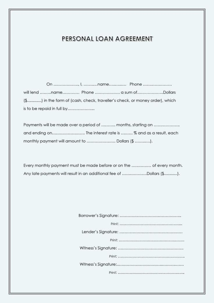 Loan Form Template Fresh 40 Free Loan Agreement Templates word Pdf 