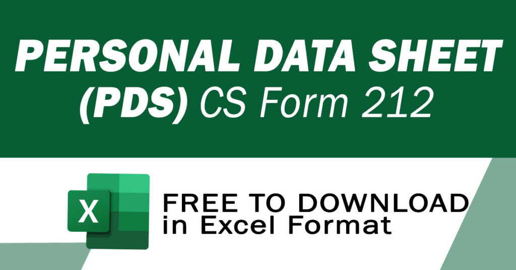 Personal Data Sheet PDS CS Form 212 Free Download DepEd Click