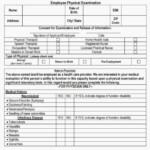 Pre Employment Physical Form Template Luxury Best Geeky Printable