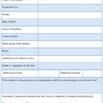 School Registration Forms Template New School Registration Form Sample