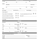 50 Free Employment Job Application Form Templates Printable 50 Free