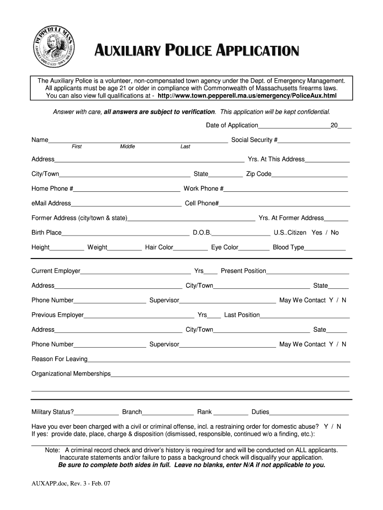 Auxiliary Police Ma Fill Out Sign Online DocHub