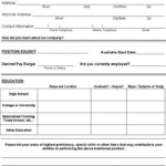 Basic Job Application Form 4 Basic Job Application Free Download Job