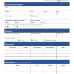Blank Employment Application Form Sample Templates At 50 Free