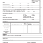 Blank Employment Application Form Sample Templates At 50 Free