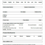 Blank Job Application Form Samples Download Free Forms Generic