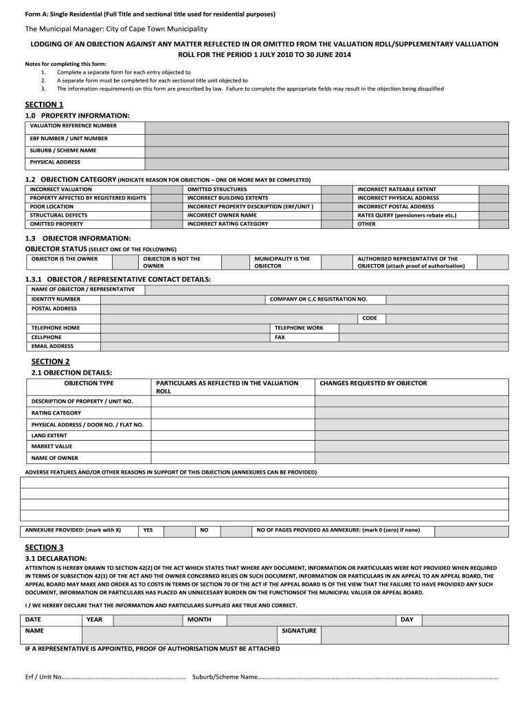 City Of Cape Town Job Seekers Registration Form PDF Download Fill Out