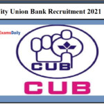 City Union Bank Recruitment 2021 OUT Graduates Can Apply Online