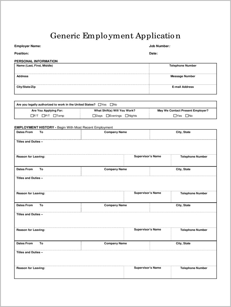 Food Lion Printable Job Application Form