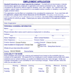 Free Printable Goodwill Job Application Form