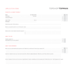 Free Printable Topshop Job Application Form Page 3