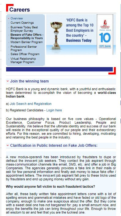 HDFC Bank Job Application Form 2022 2023 EduVark