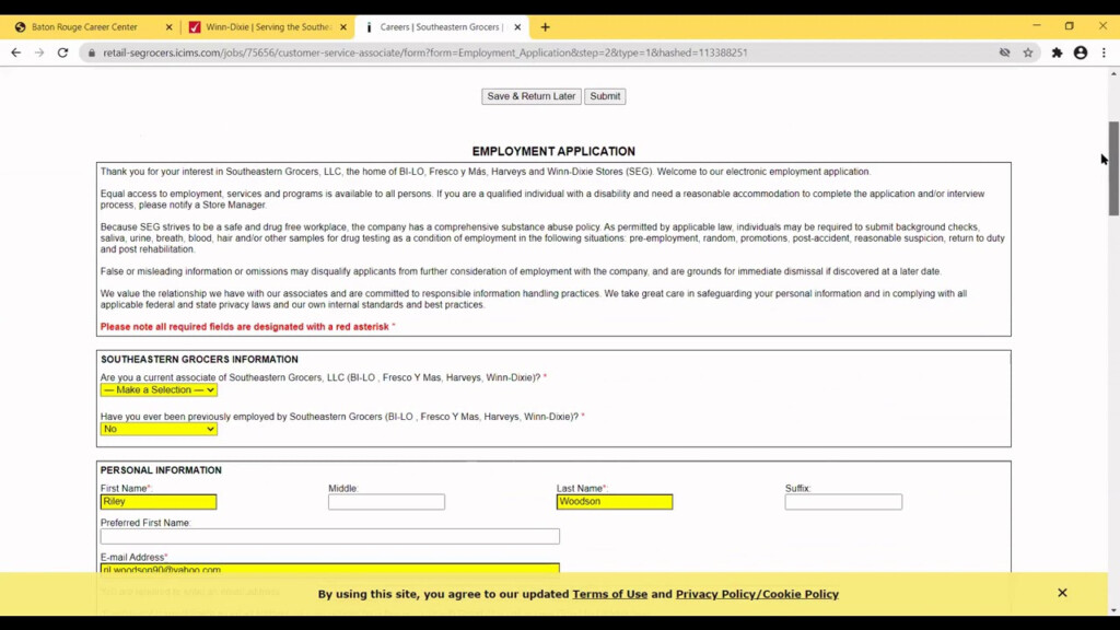 How To Apply For A Job At Winn Dixie YouTube