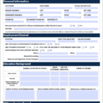 Job Application Template Pdf Database