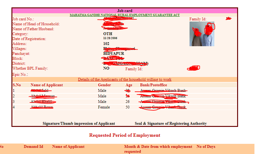 Job Card Assam Online Apply Form Assam Job Card List 2023 Status 