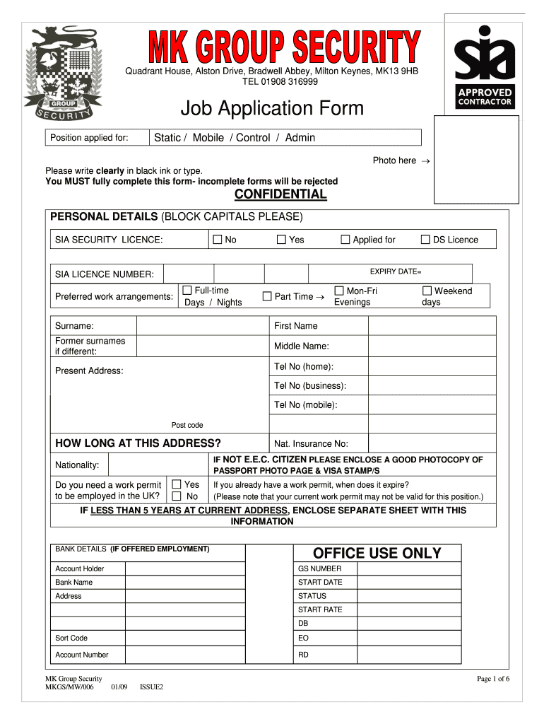 Mts Security Application Form 2022 Fill Online Printable Fillable 