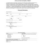 Oasis Application For Employment Form DOC