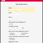 Online Application Questionnaire Online Application