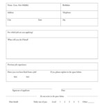 Simple Job Application Form Basic Job Application Forms Download Edit