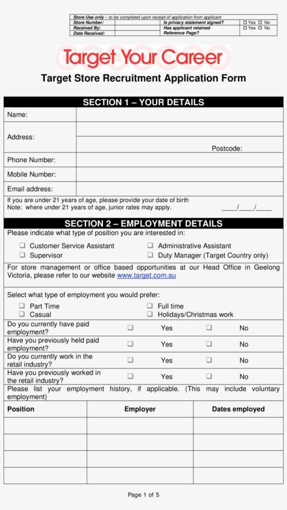 Target Store Job Application Form Main Image Target Online 