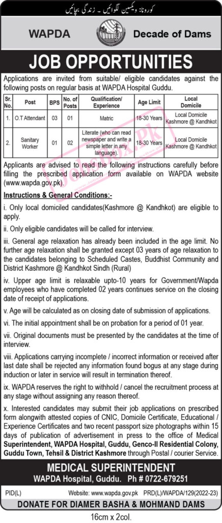 WAPDA Jobs 2023 Download Application Form Www wapda gov pk Green Jobs 9